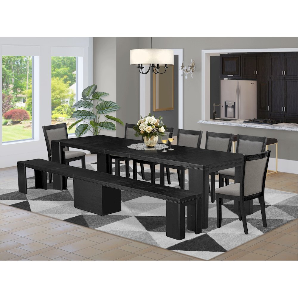 9-piece Dining Room Table Set a Rectangular Dining Table. Picture 2
