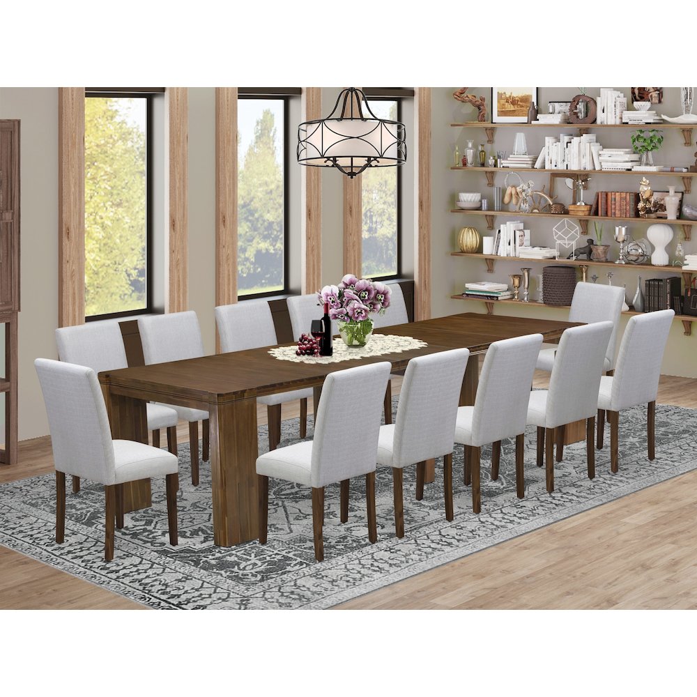 13 Pieces Extendable Dining Set Includes a Rectangle Kitchen Table. Picture 2