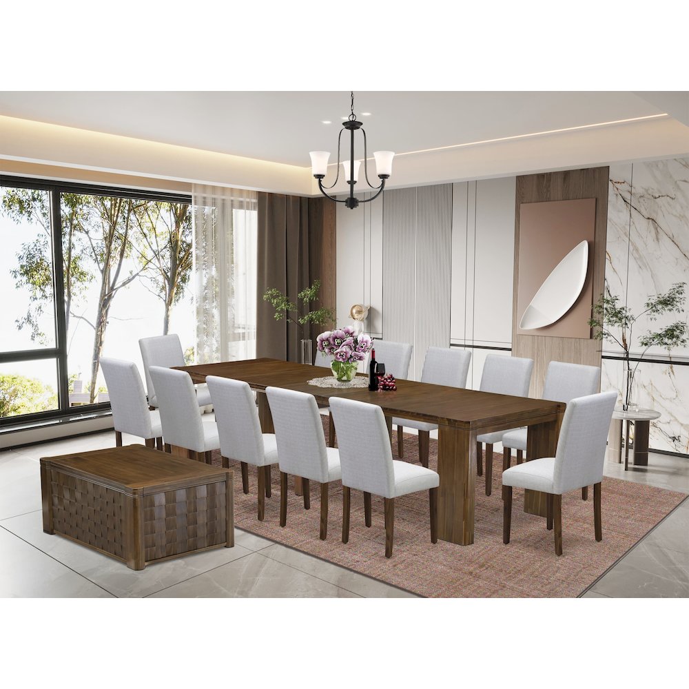14 Pieces Extendable Dining Set Includes a Rectangle Kitchen Table. Picture 2