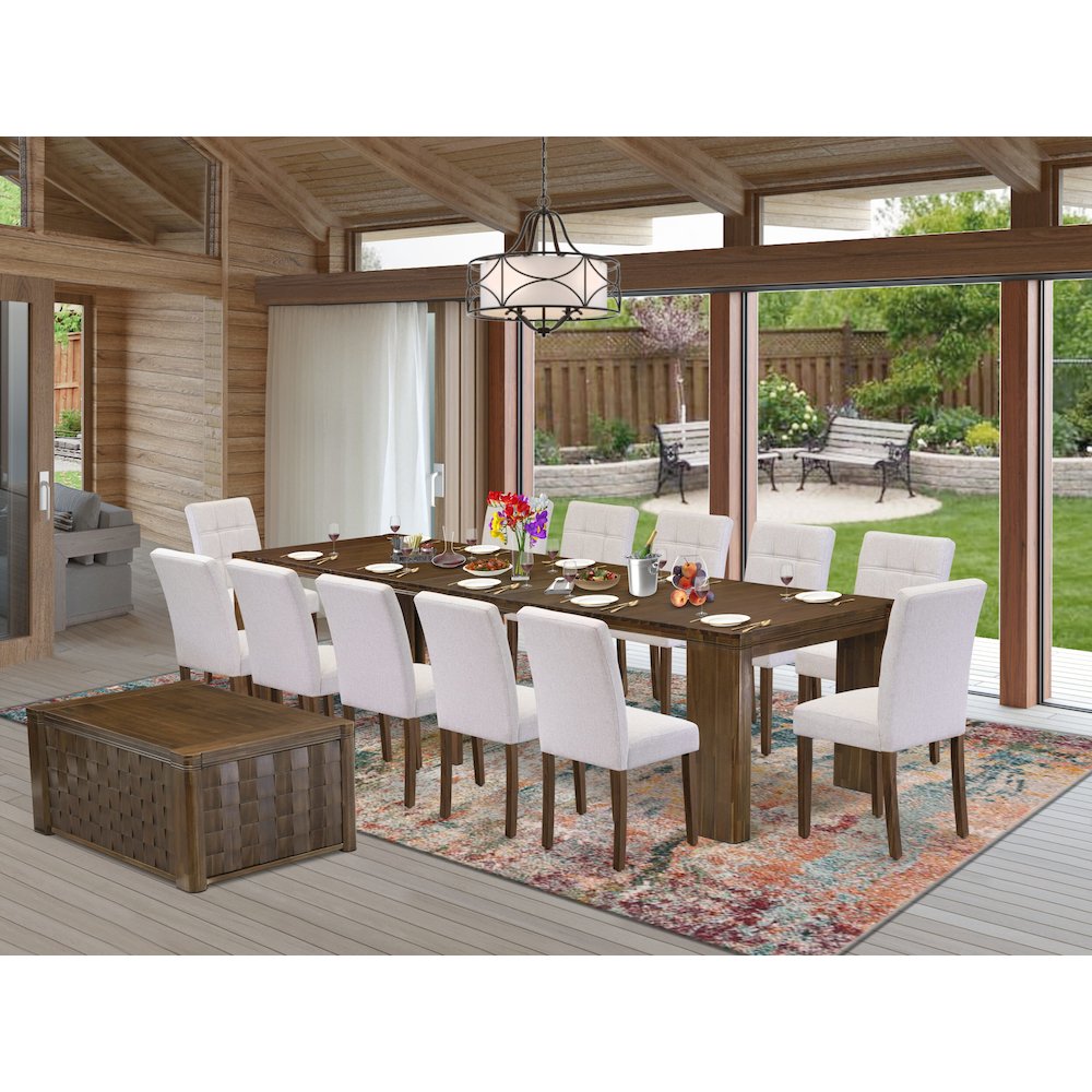 14 Pieces Extendable Dining Set Includes a Rectangle Kitchen Table. Picture 2