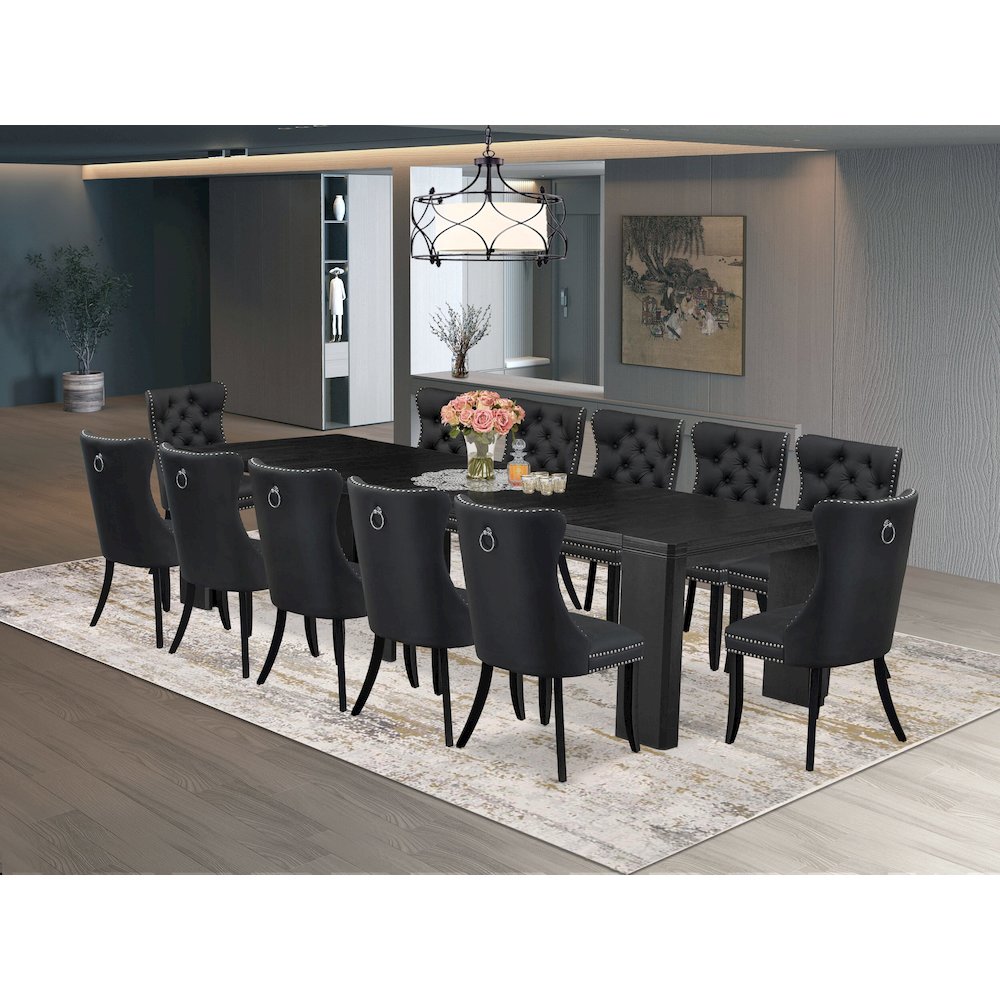 13-piece Kitchen Table Set a Rectangular Dining Table. Picture 2