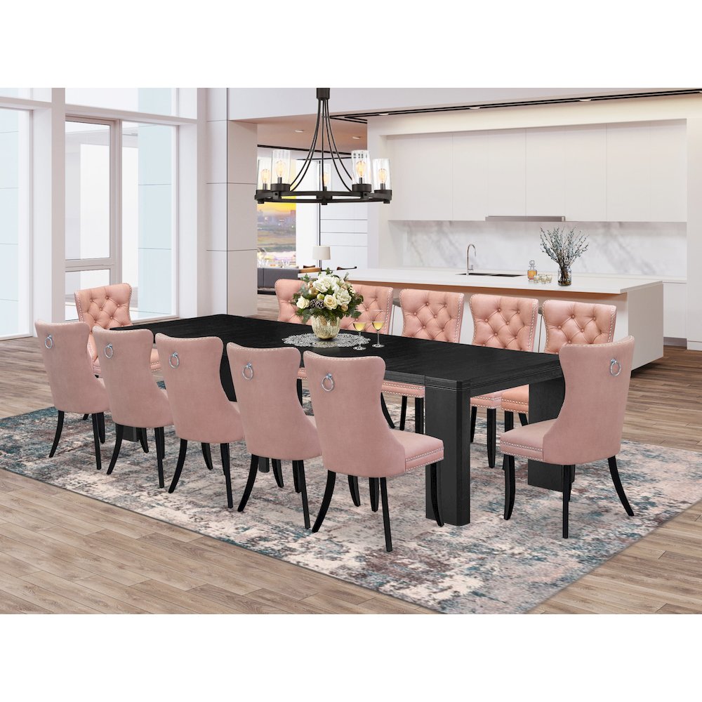 13-piece Modern Dining Room Table Set a Rectangular Kitchen Table. Picture 2