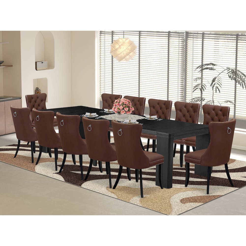 13-piece Dining Room Table Set a Rectangular Kitchen Table. Picture 2