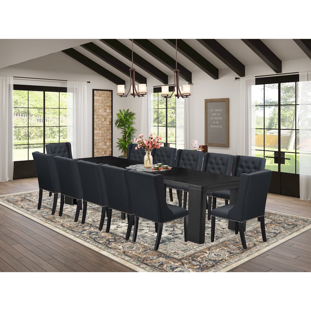 13-piece Dining Room Table Set a Rectangular Kitchen Table. Picture 2