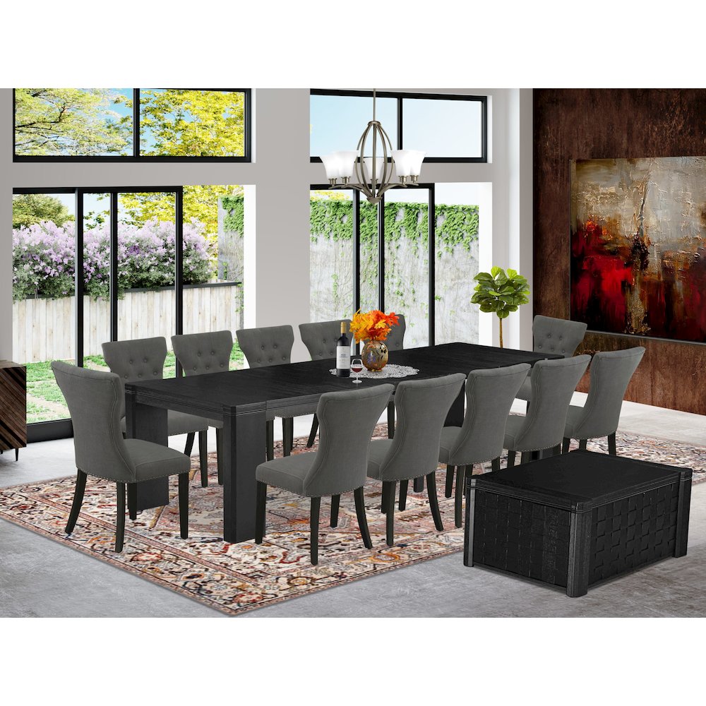 14-piece Dining Room Table Set a Rectangular Kitchen Table with a coffee Table. Picture 2