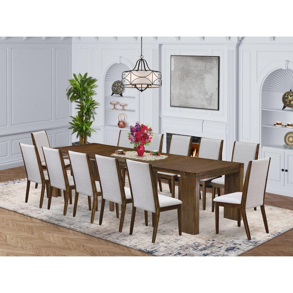 13 Pieces Extendable Dining Set Includes a Rectangle Kitchen Table. Picture 2