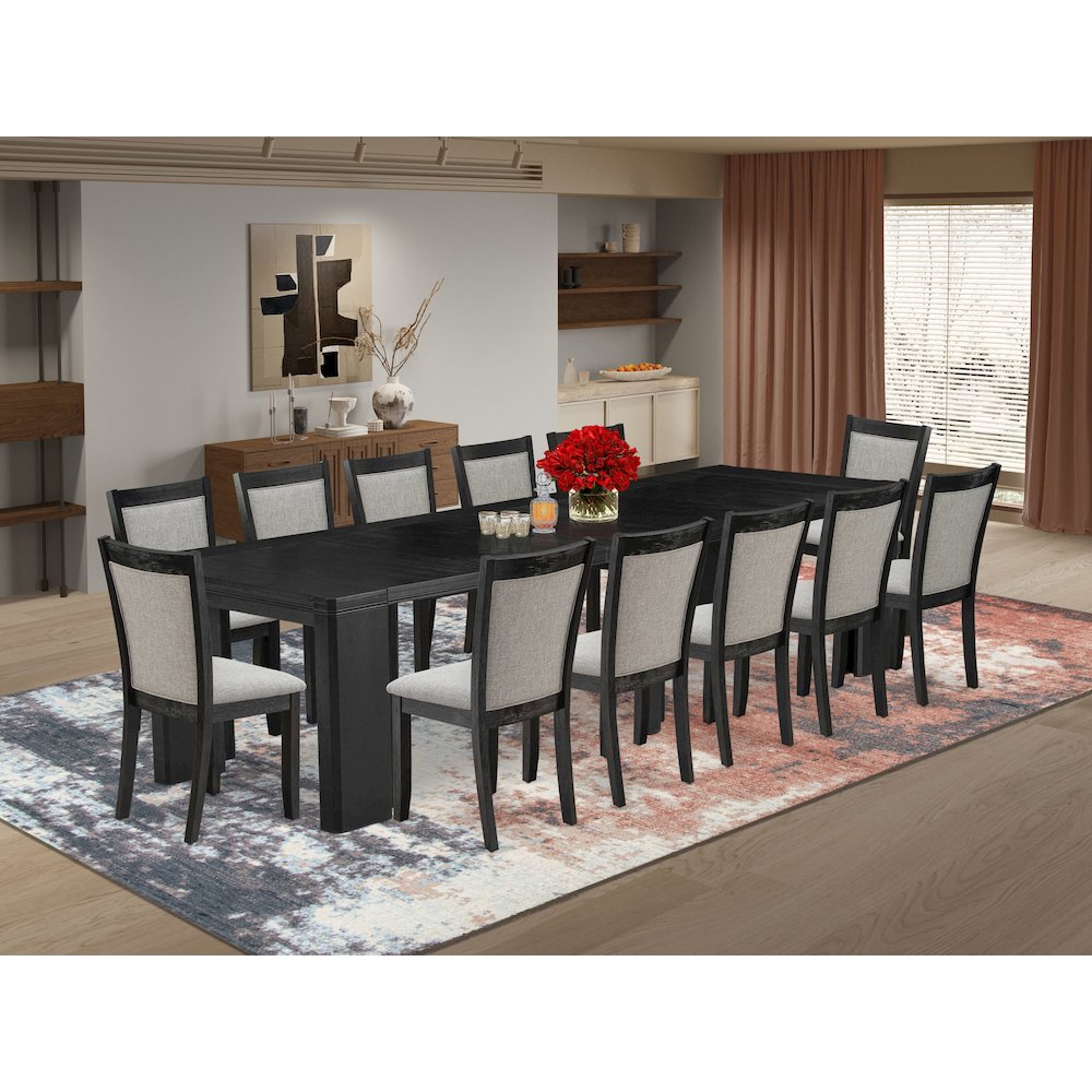 13-piece Dining Room Table Set a Rectangular Dining Table. Picture 2
