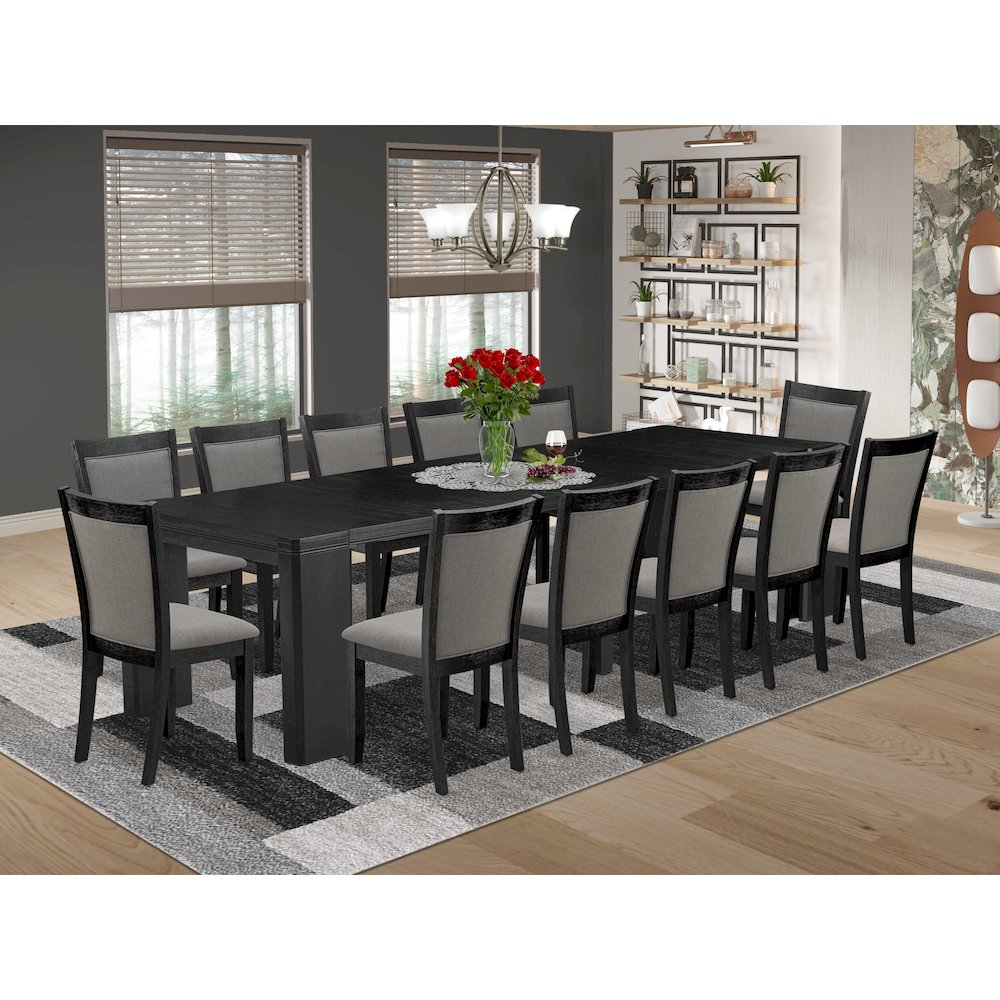 13-piece Dining Room Table Set a Rectangular Kitchen Table. Picture 2