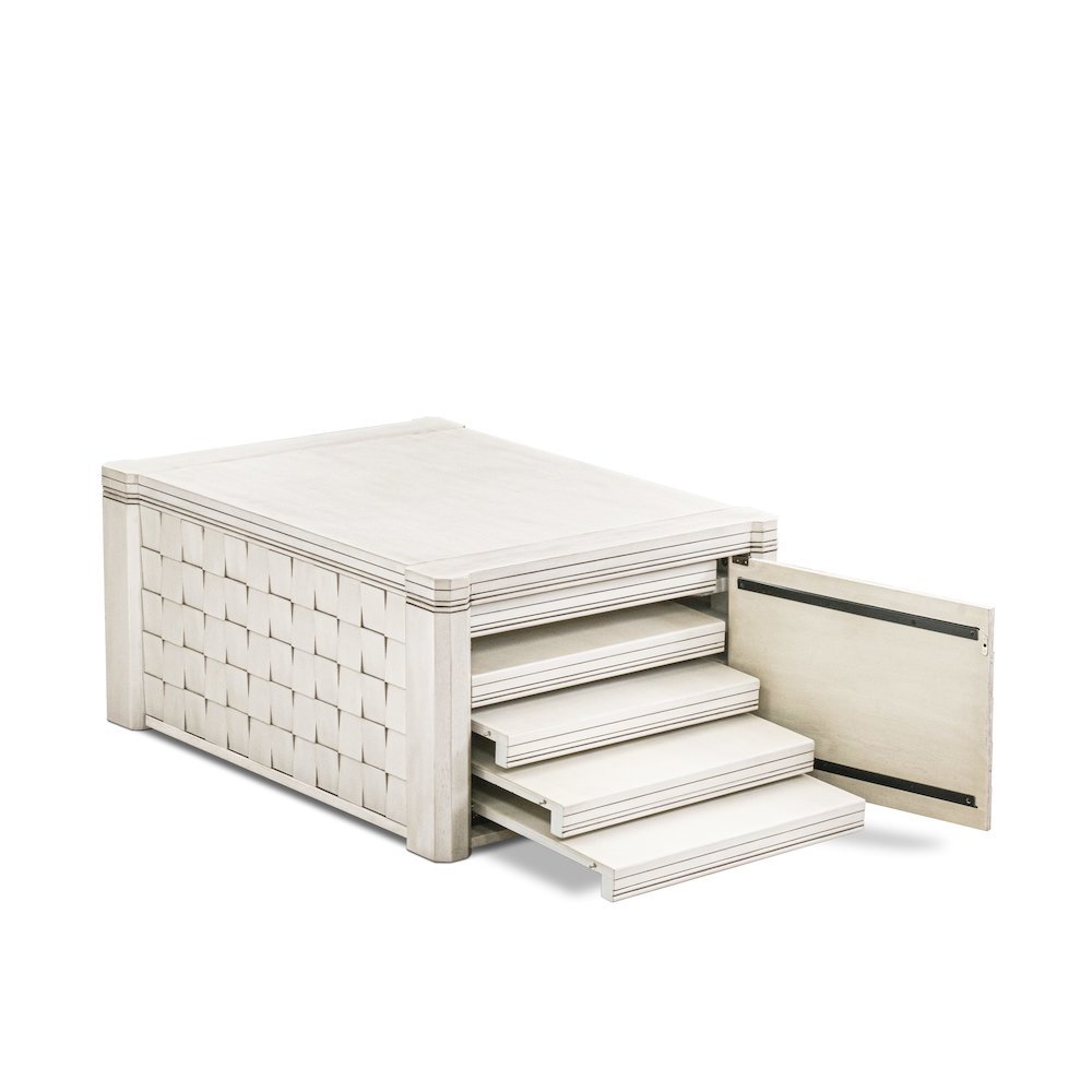 10 Pieces Extendable Dining Set, Antique White. Picture 22