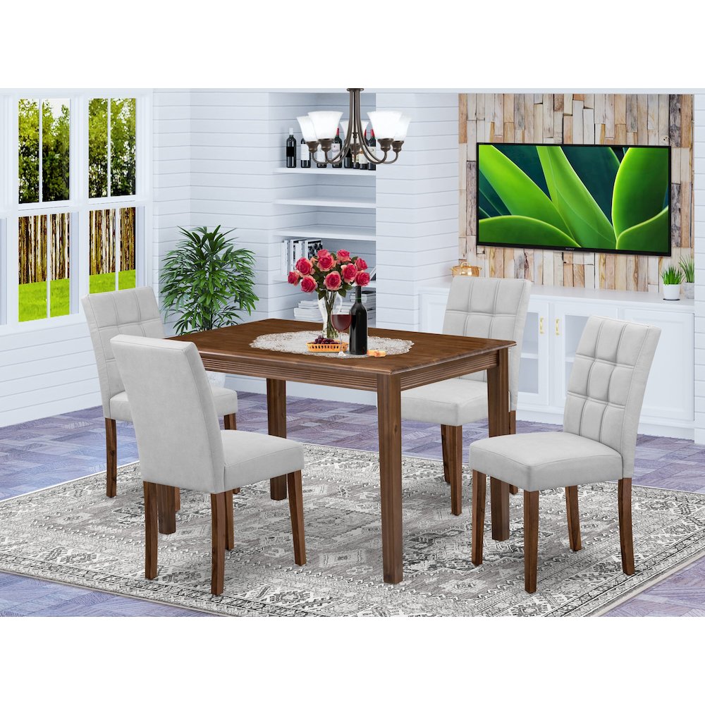 5 Piece Dining Set consists A Modern Table. Picture 2