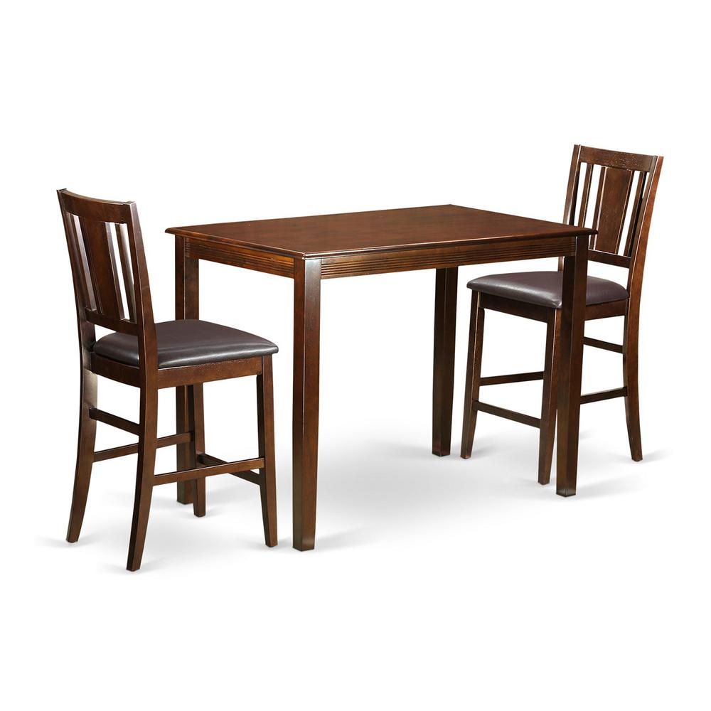 3  PC  Dining  counter  height  set  -  Table  and  2  bar  stools.. Picture 1