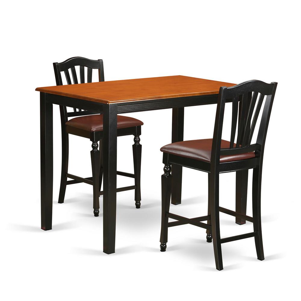 3  Pc  pub  Table  set  -  Dining  Table  and  2  counter  height  stool.. Picture 1