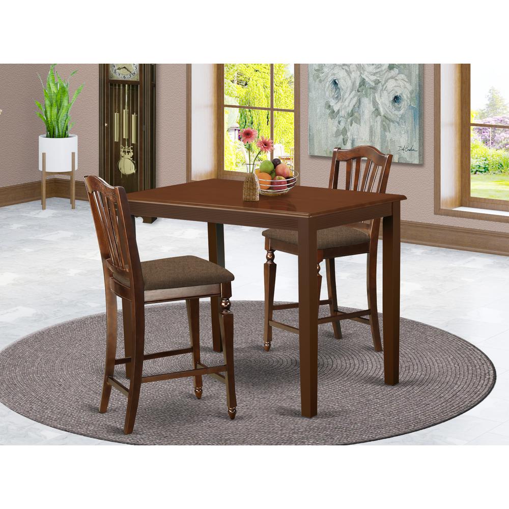 YACH3-MAH-C 3 PC counter height set - counter height Table and 2 Kitchen Chairs.. Picture 2