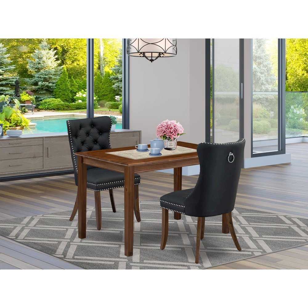 3 Piece Dining Room Set Consists of a Rectangle Solid Wood Table. Picture 2