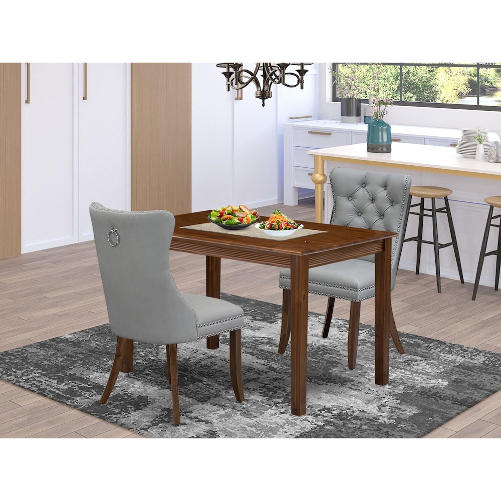3 Piece Dinette Set Contains a Rectangle Dining Table. Picture 2