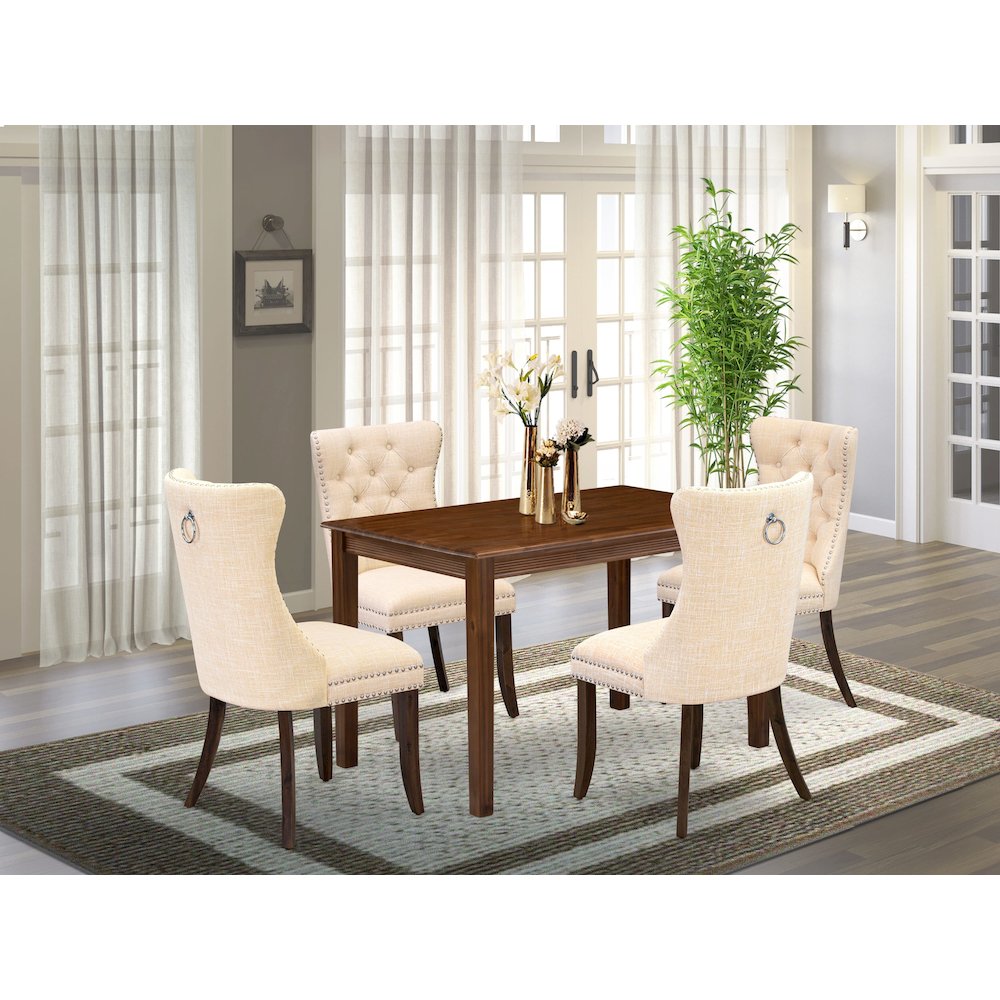 5 Piece Dining Table Set Consists of a Rectangle Kitchen Table. Picture 2
