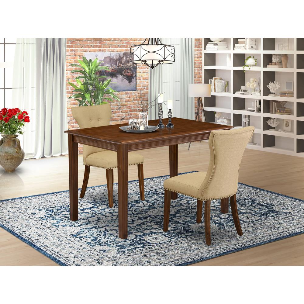 3 Piece Dining Set Includes a Rectangle Kitchen Dining Table. Picture 15