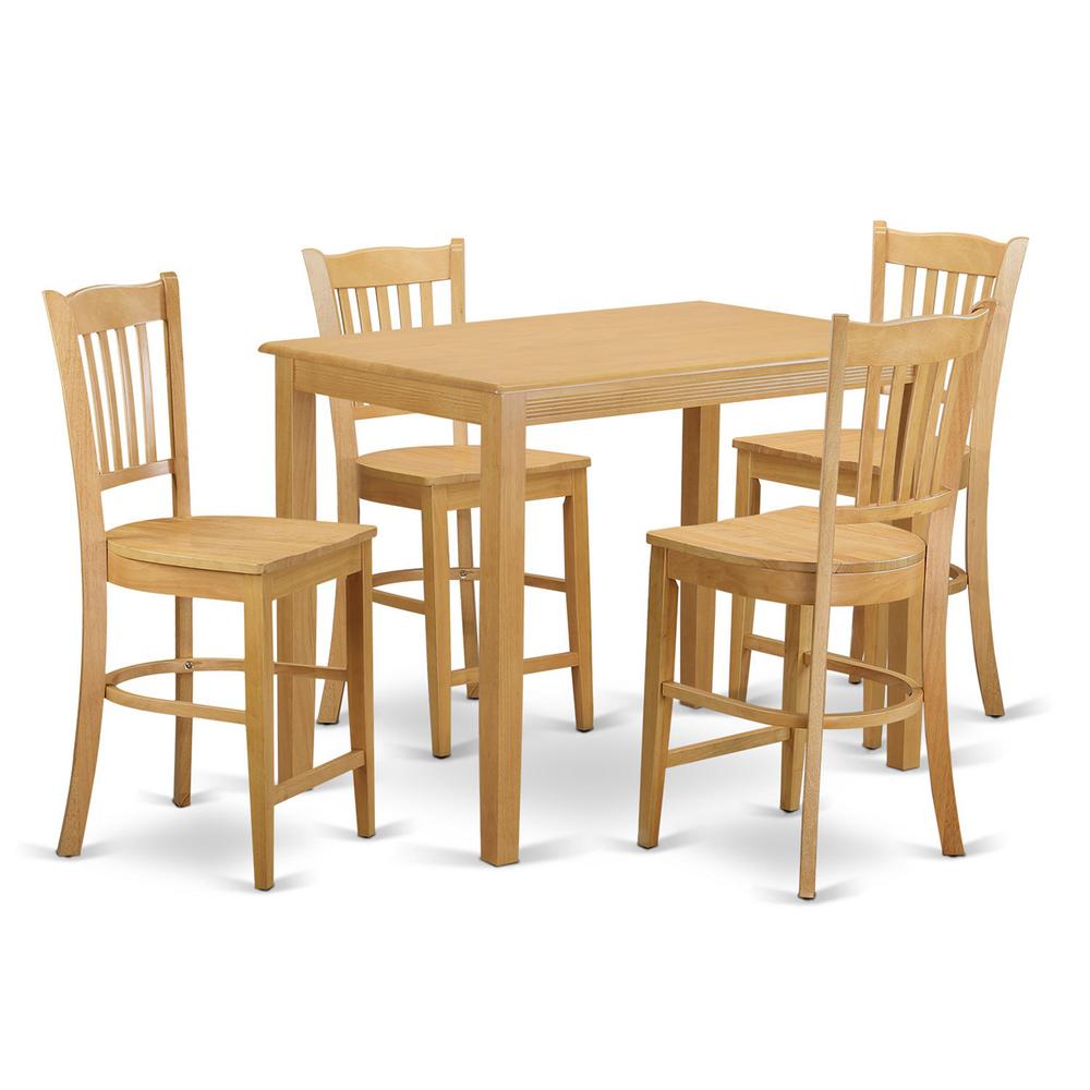 5  PC  Dining  counter  height  set-pub  Table  and  4  counter  height  stool. Picture 2