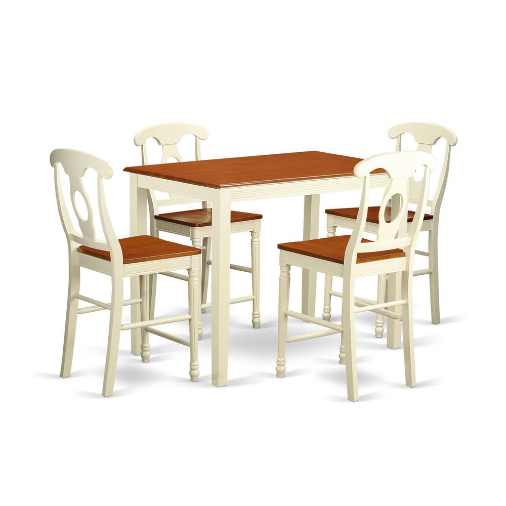 5  Pc  counter  height  Dining  room  set-pub  Table  and  4  Kitchen  bar  stool. Picture 1