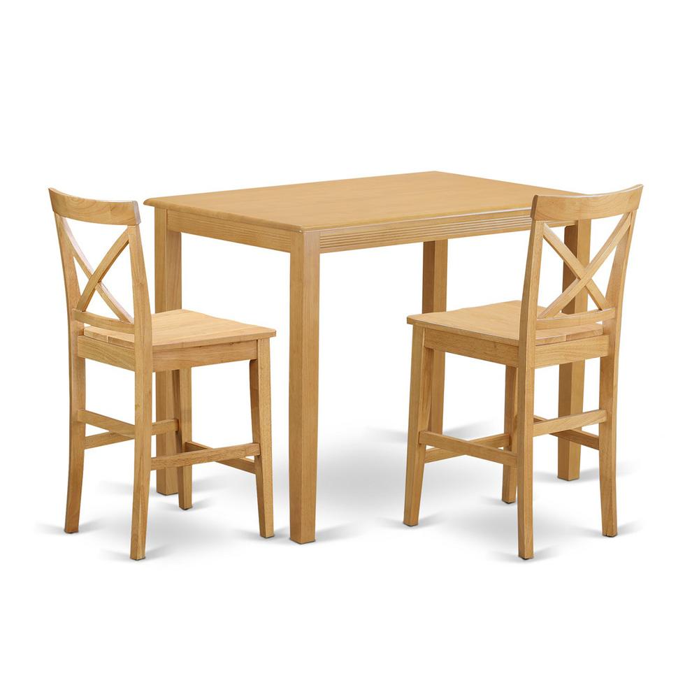 3  Pc  counter  height  set  -  high  top  Table  and  2  Dining  Chairs.. Picture 1