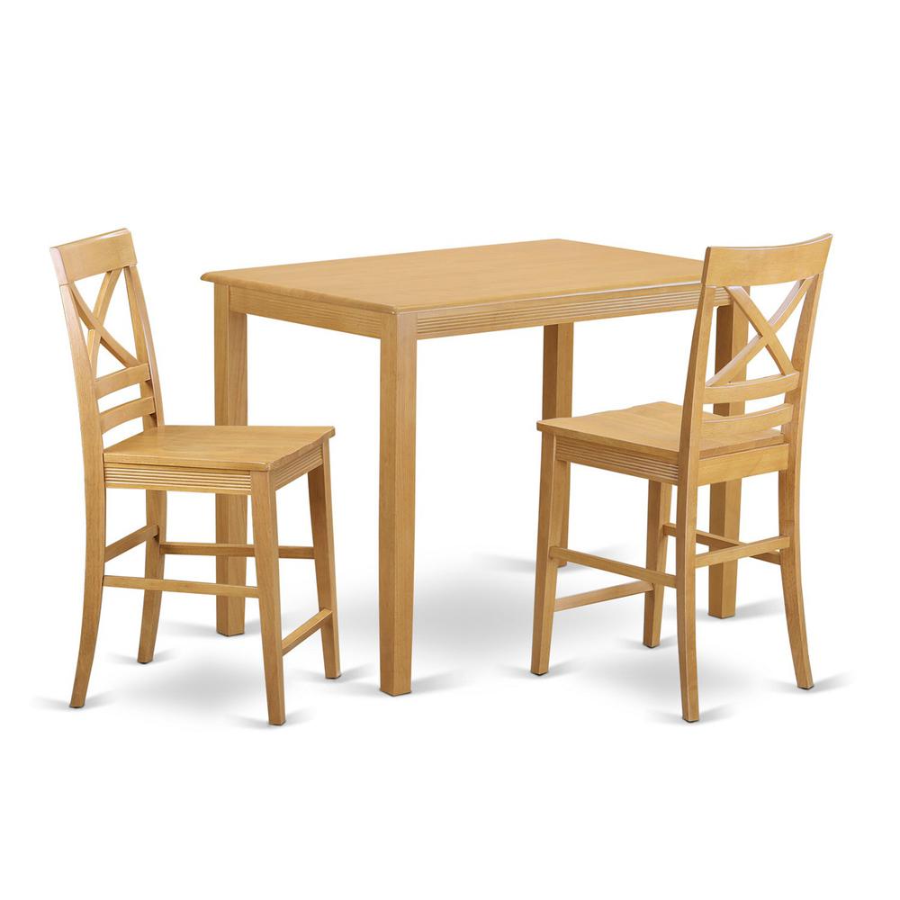 3  Pc  counter  height  Table  and  chair  set  -  Small  Kitchen  Table  and  2  bar  stools  with  backs. Picture 1