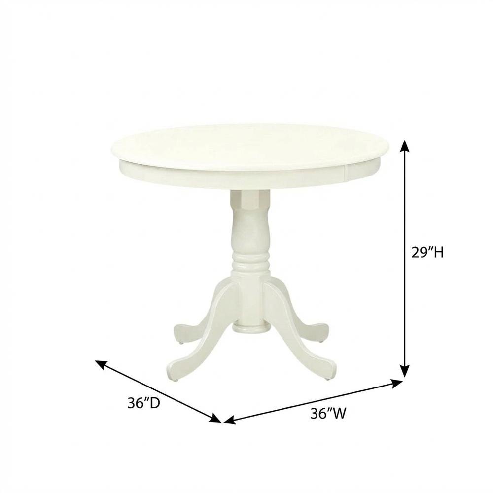 Elegant Round Small Dining Table – White Finish, Ideal for 2 or 4. Picture 7