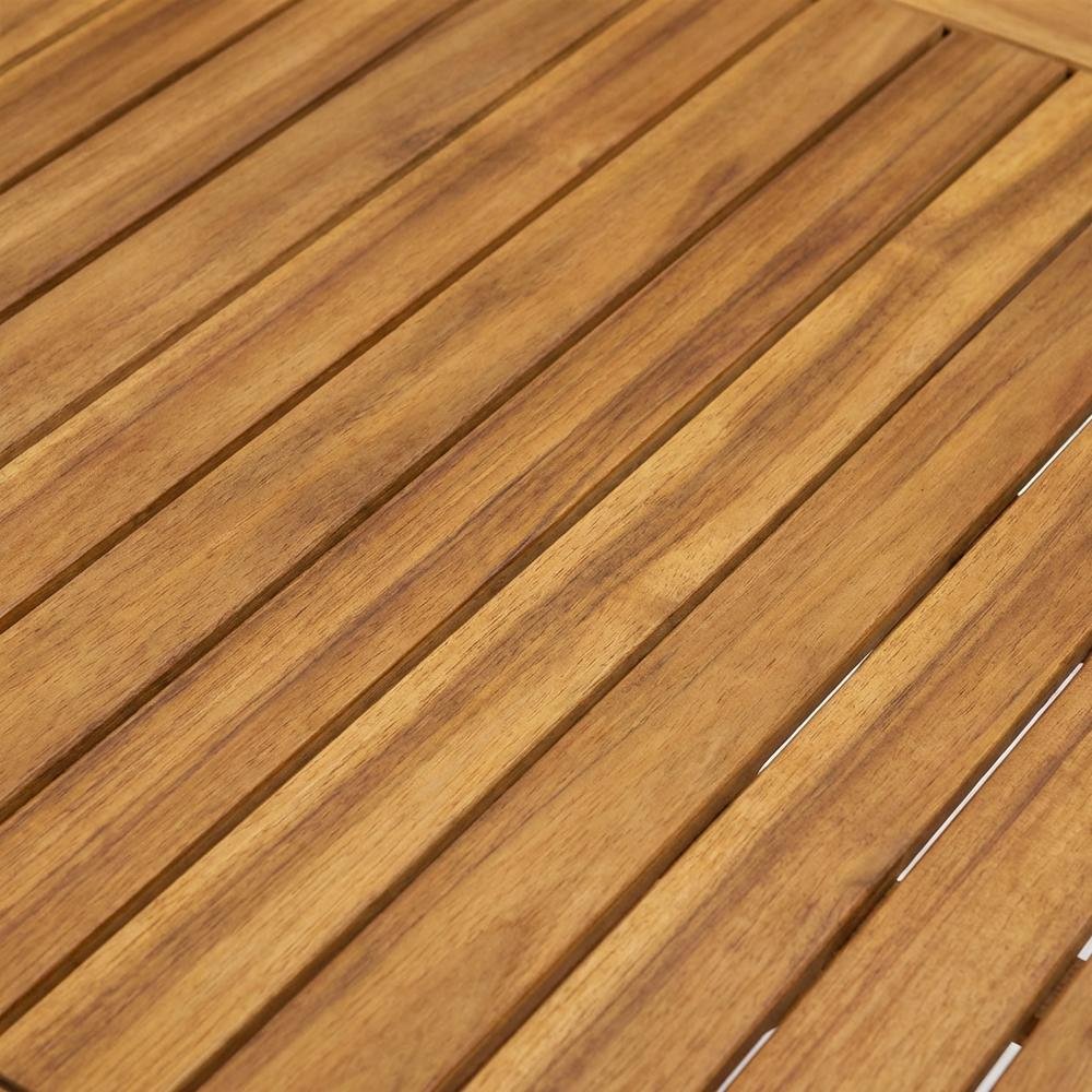 Brown 3-Piece Patio Bistro Set With Oil Finish For Outdoor Dining. Picture 5
