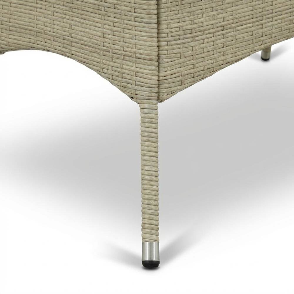Wicker Outdoor Bistro Table with Linen Finish and Durable Wicker Surface. Picture 6