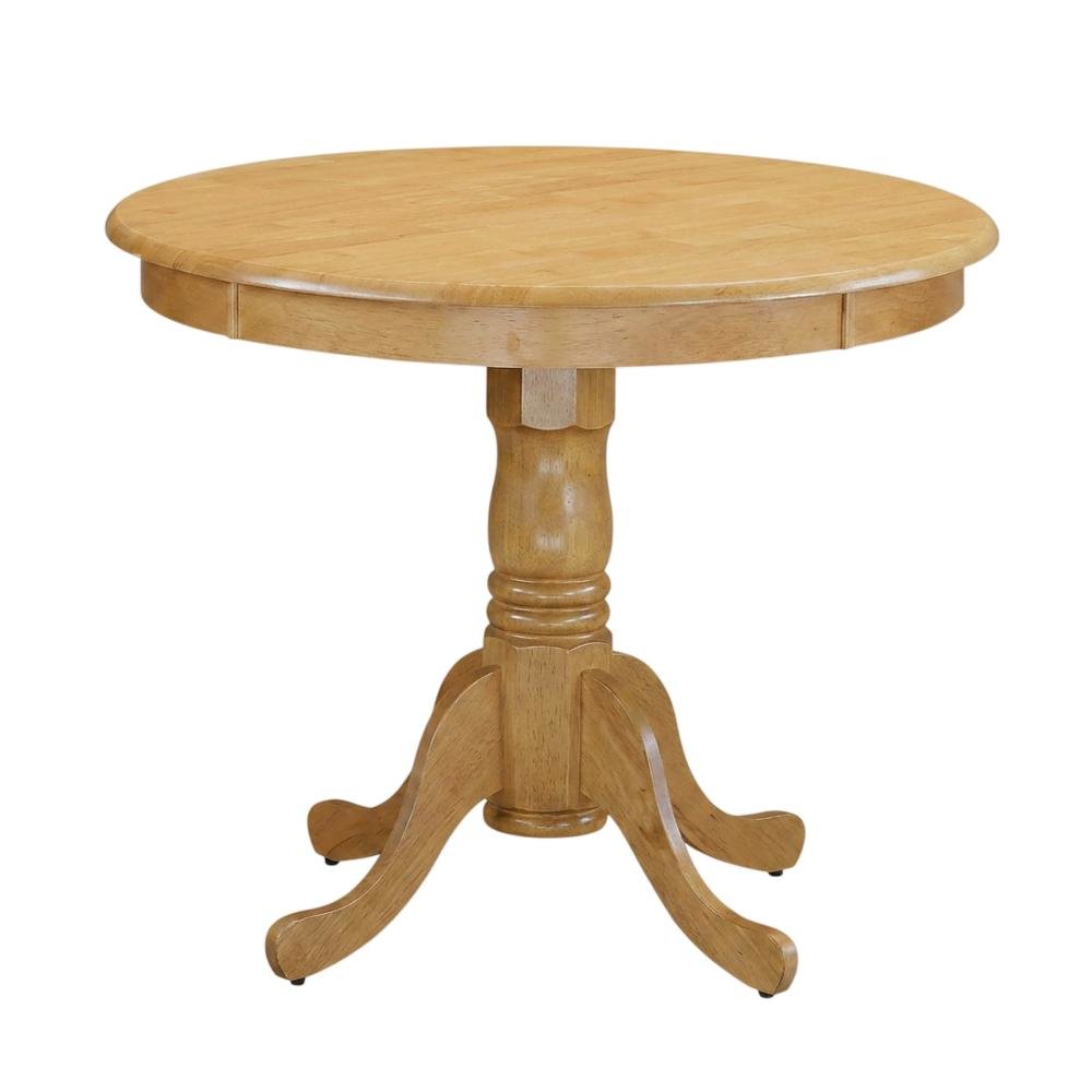 Solid Wood Round Small Kitchen Table & Chairs 3-Piece Dining Set. Picture 4