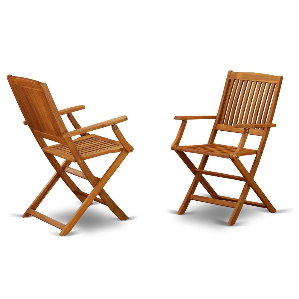 Oil Finish Wooden Patio Dining Table Set with 6 Outdoor Chairs. Picture 7