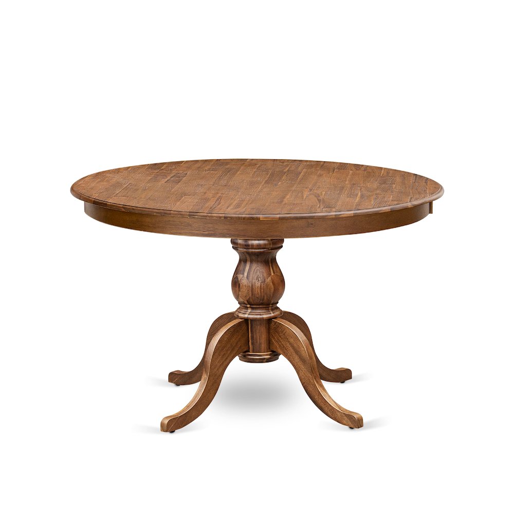 7-Piece Dining Set Features A 48" Round Table In An Antique Walnut Finish. Picture 3