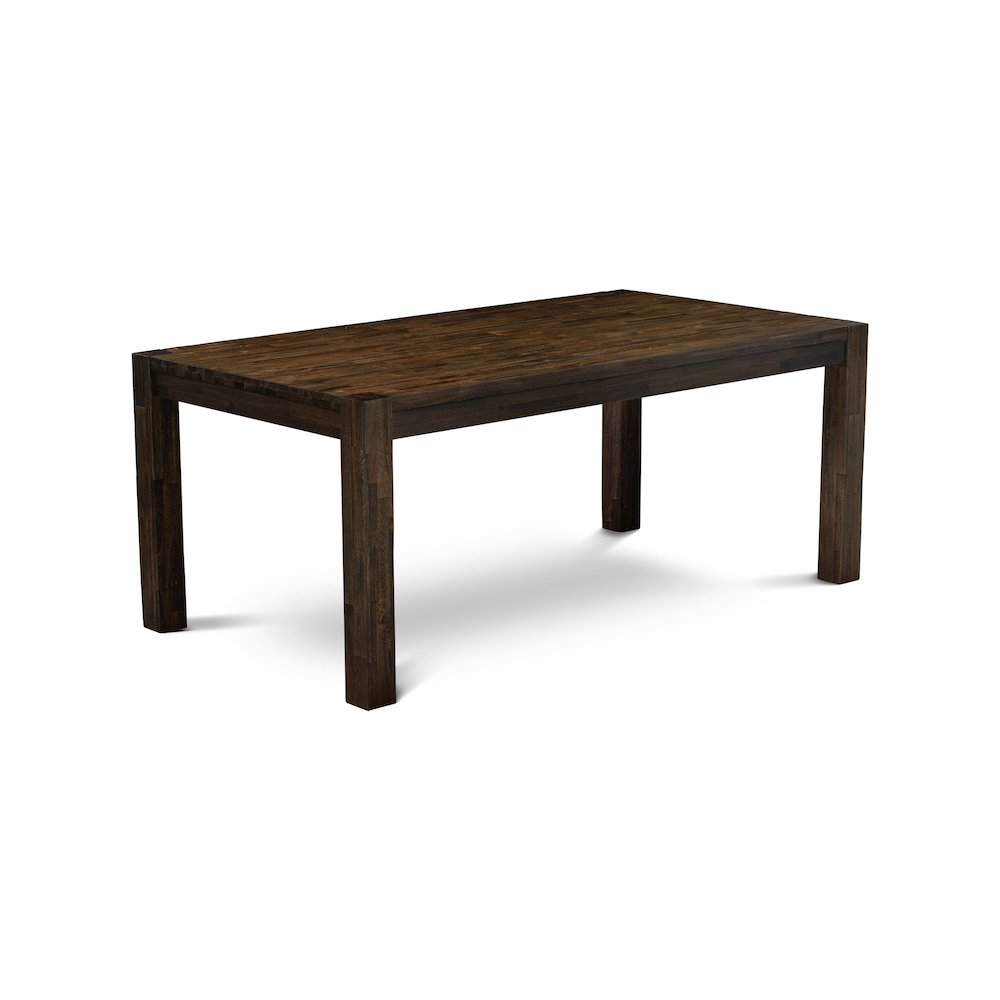 7 Piece Dining Table Set Consists of a Rectangle Rustic Wood Table. Picture 3
