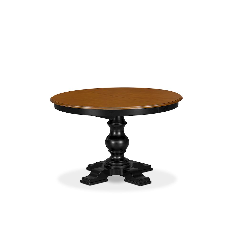 9-Piece Modern Dining Set, Black & Cherry. Picture 5