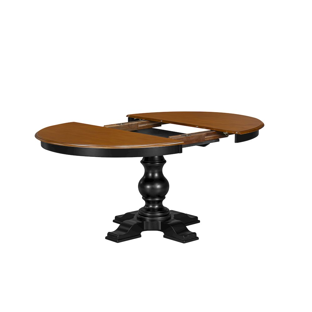 9-Piece Modern Dining Set, Black & Cherry. Picture 8