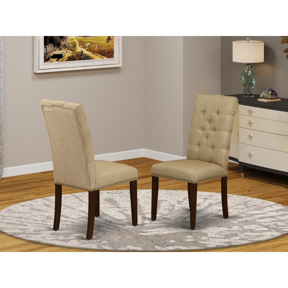 Dining Chair Mahogany, ELP3T16. Picture 2