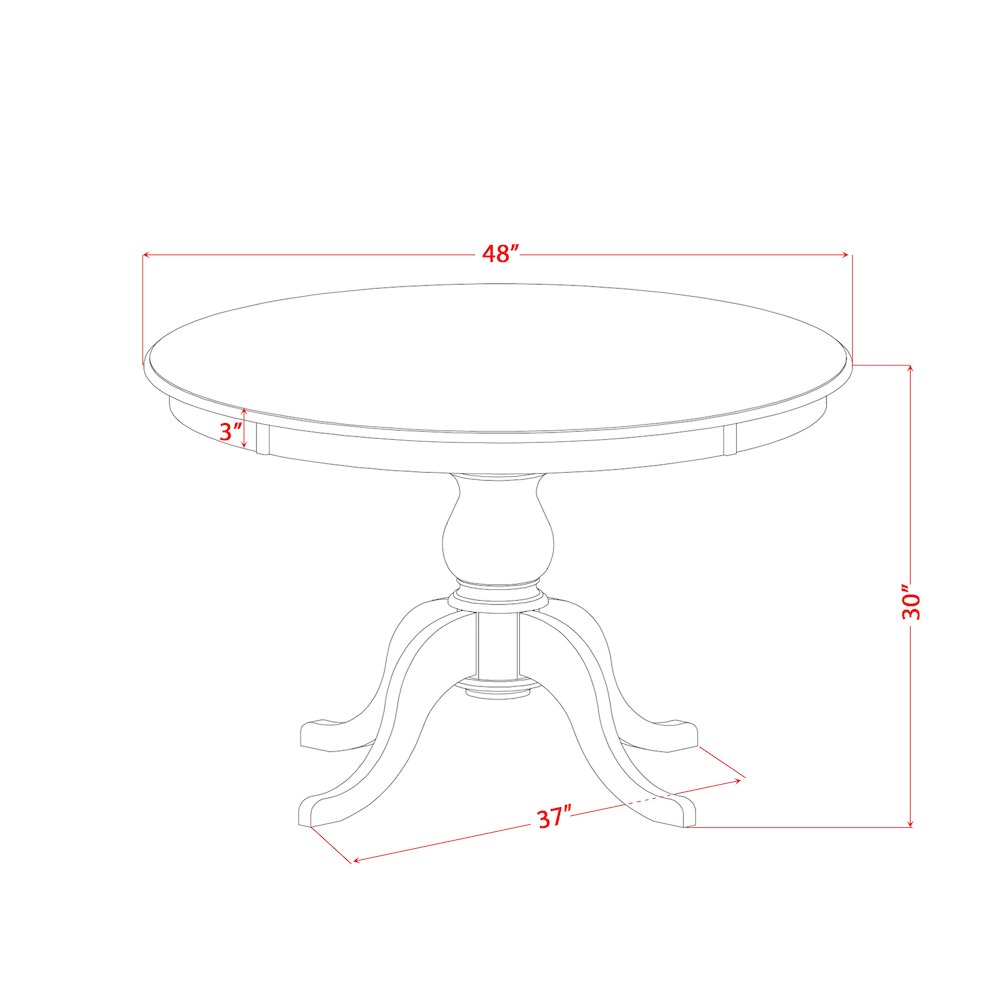 7-Piece Dining Set Features A 48" Round Table In An Antique Walnut Finish. Picture 6