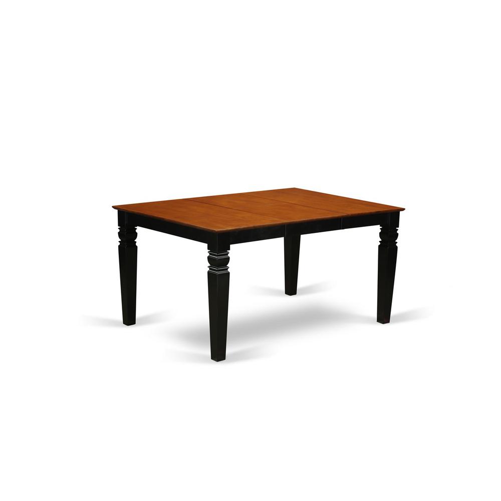 5  Pc  Kitchen  table  set  with  a  Kitchen  Table  and  4  Wood  Dining  Chairs  in  Black. Picture 3