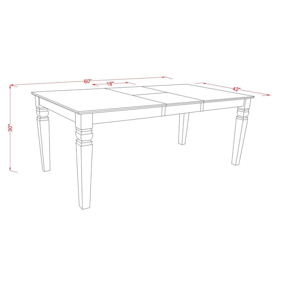 7 Piece Dining Set Consists of a Rectangle Kitchen Table with Butterfly Leaf. Picture 6
