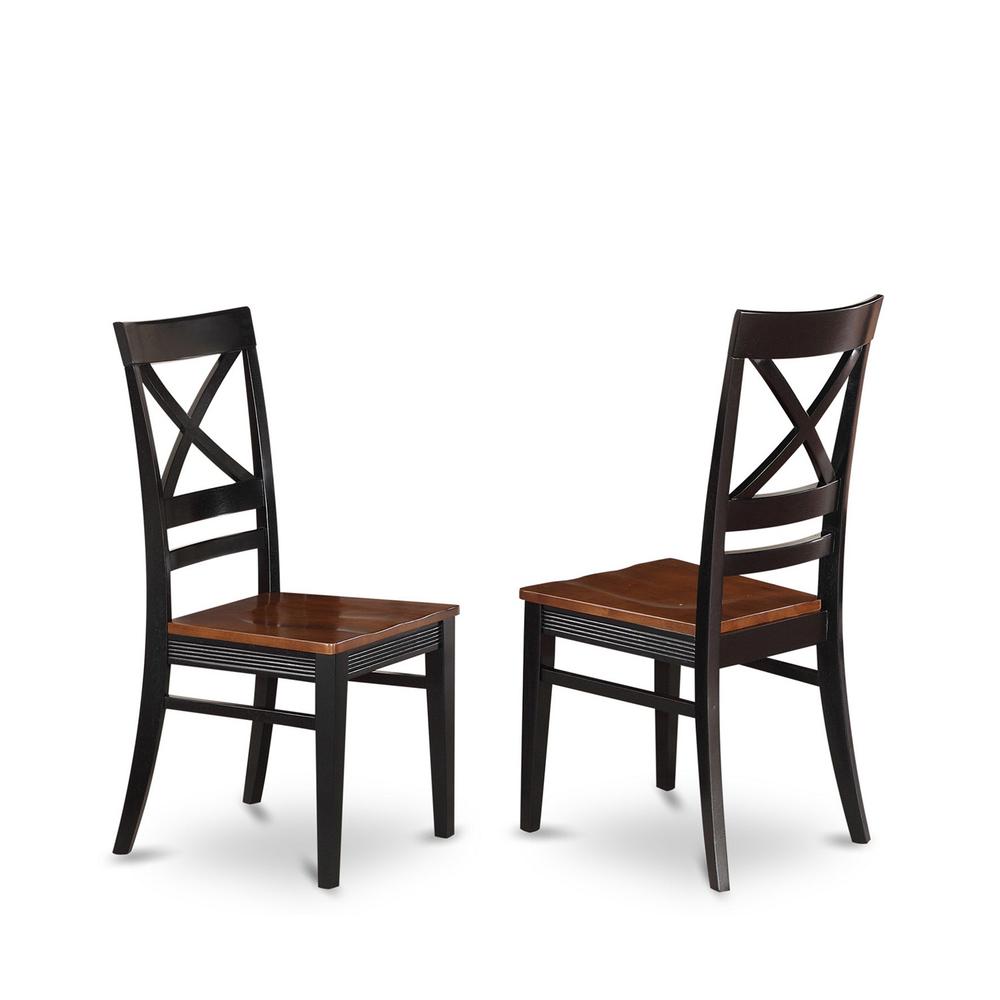 5  Pc  Kitchen  table  set  with  a  Kitchen  Table  and  4  Wood  Dining  Chairs  in  Black. Picture 4
