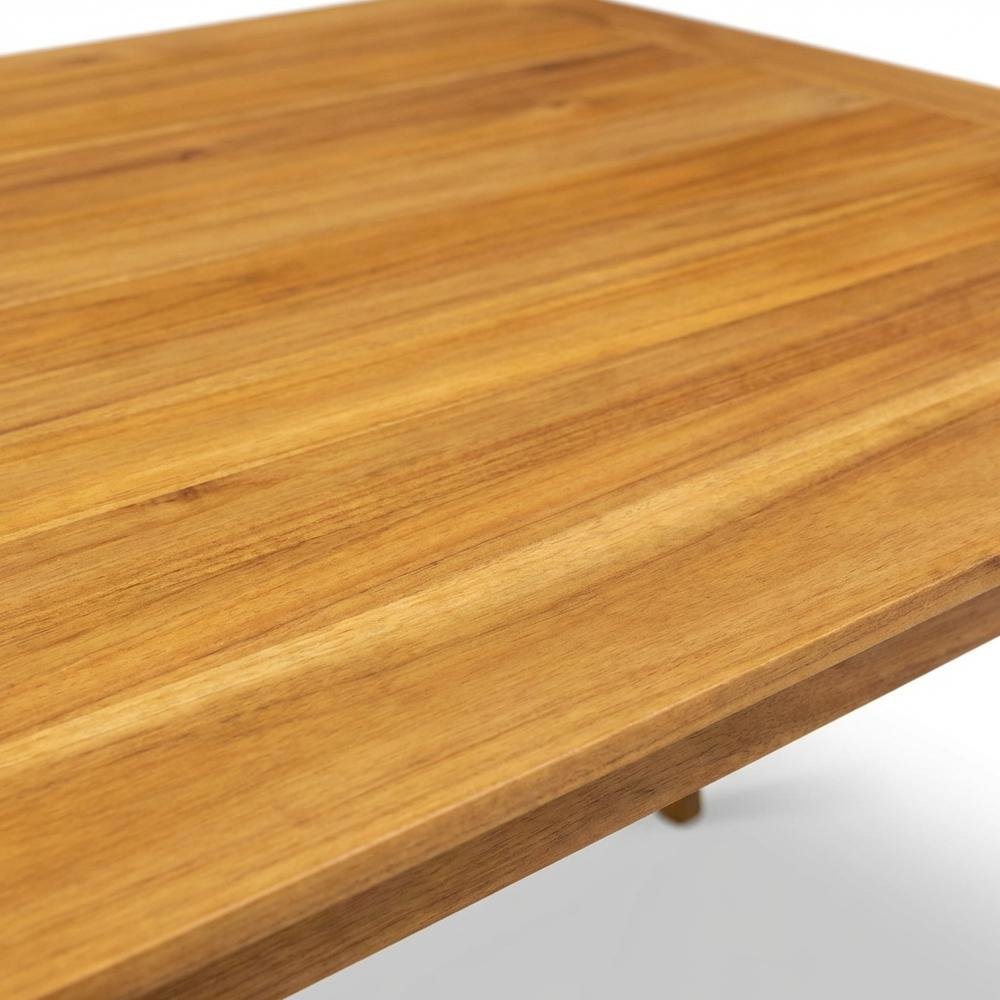 Oil-Finish 9-Piece Patio Table Set with Weatherproof Wood, Durable Construction. Picture 4