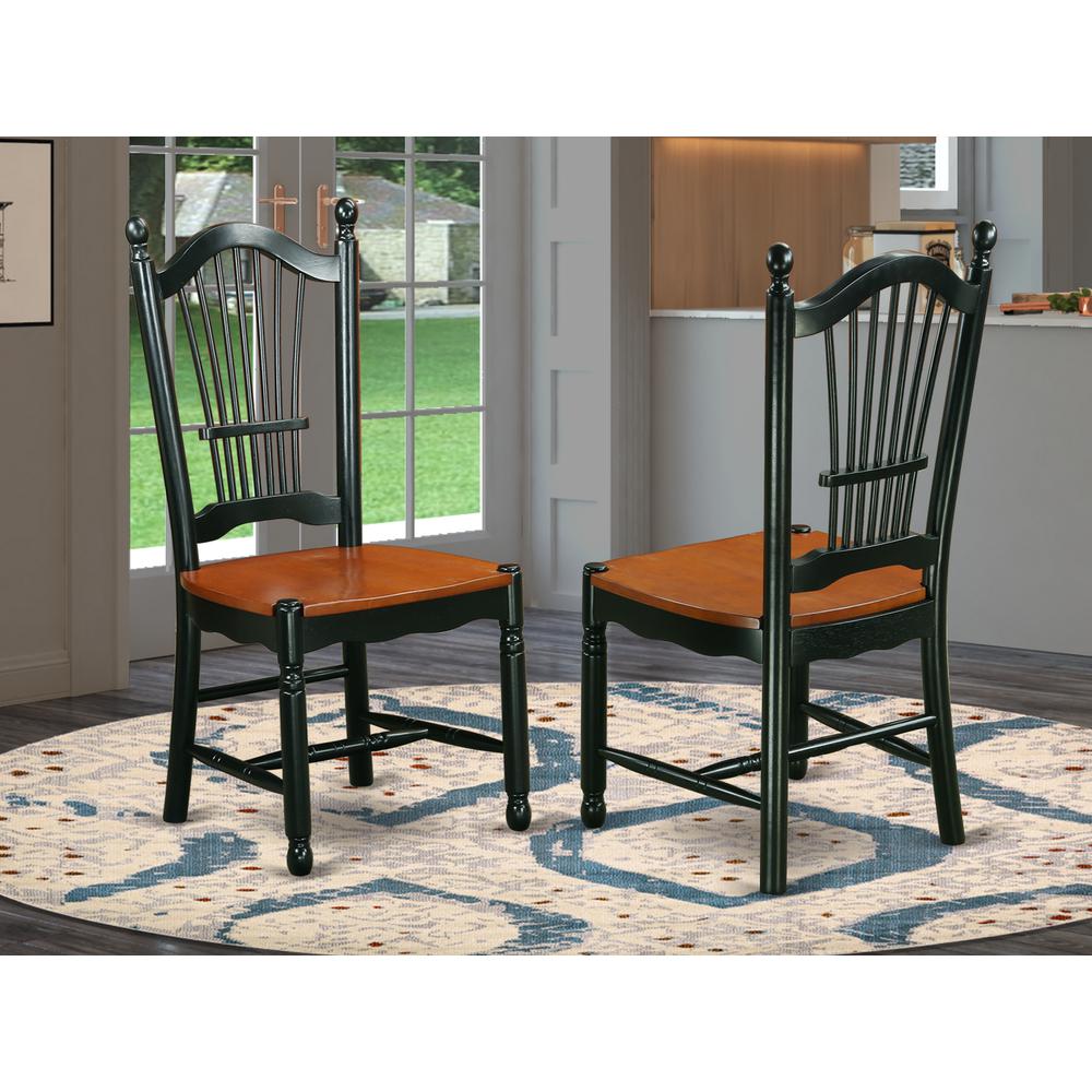 Dining Chair Black & Cherry, DOC-BCH-W. Picture 2