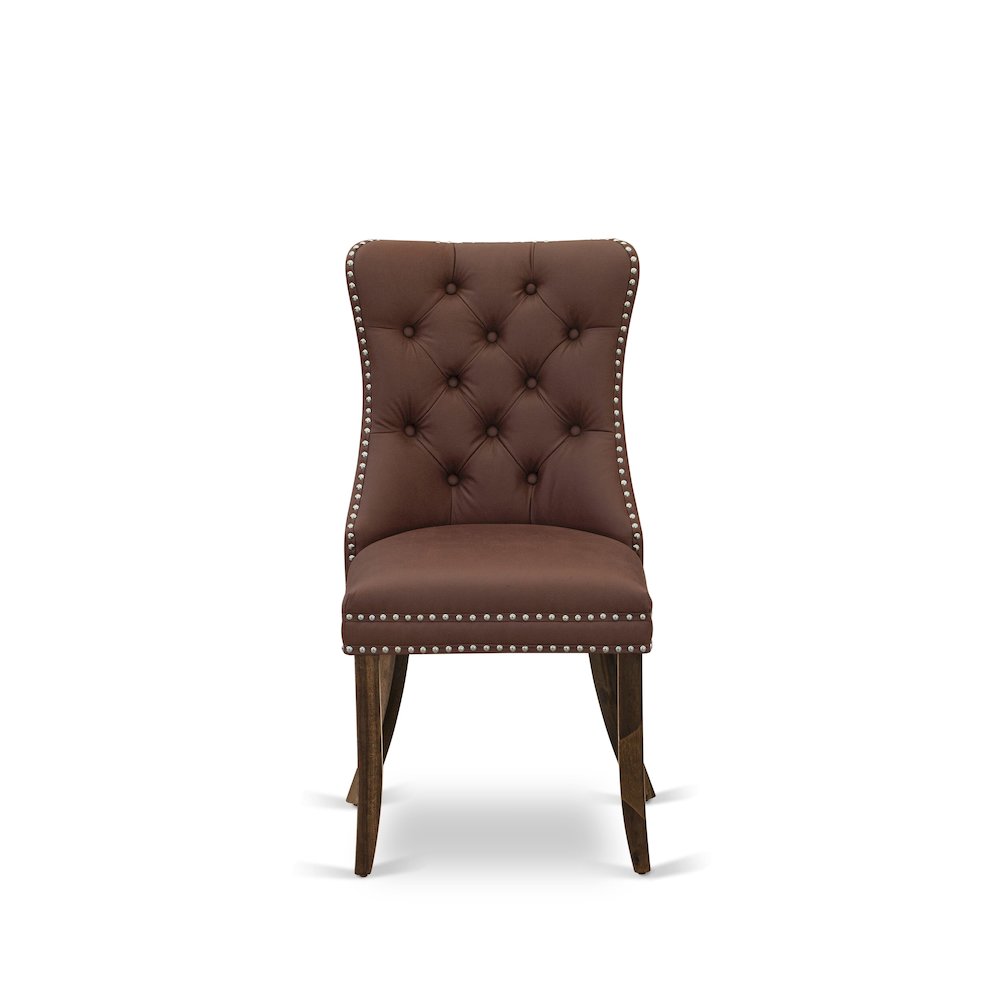 7-Pc Dining Table Set Include A Modern Table And 6 Burgundy Upholstered Chairs. Picture 5