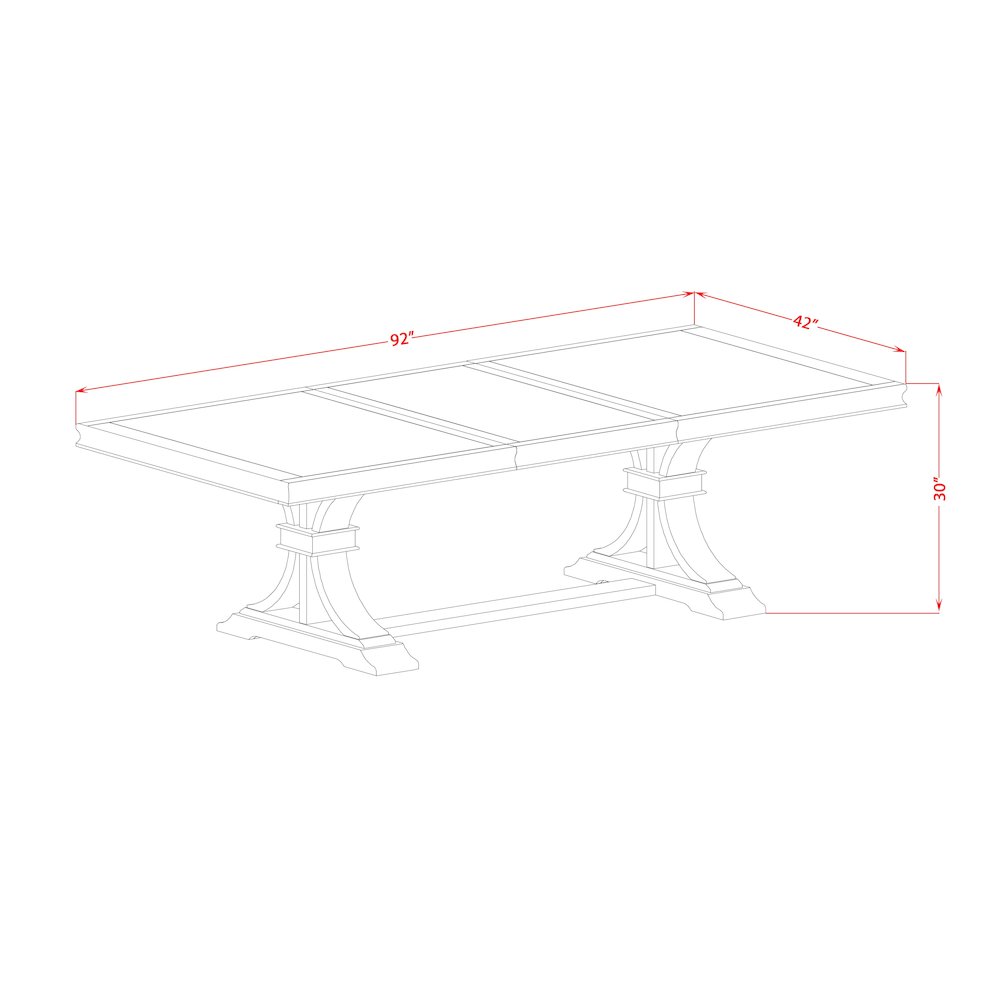 9 Pieces Dining Table Set a Rectangle Table and 8 Dining Chairs. Picture 6