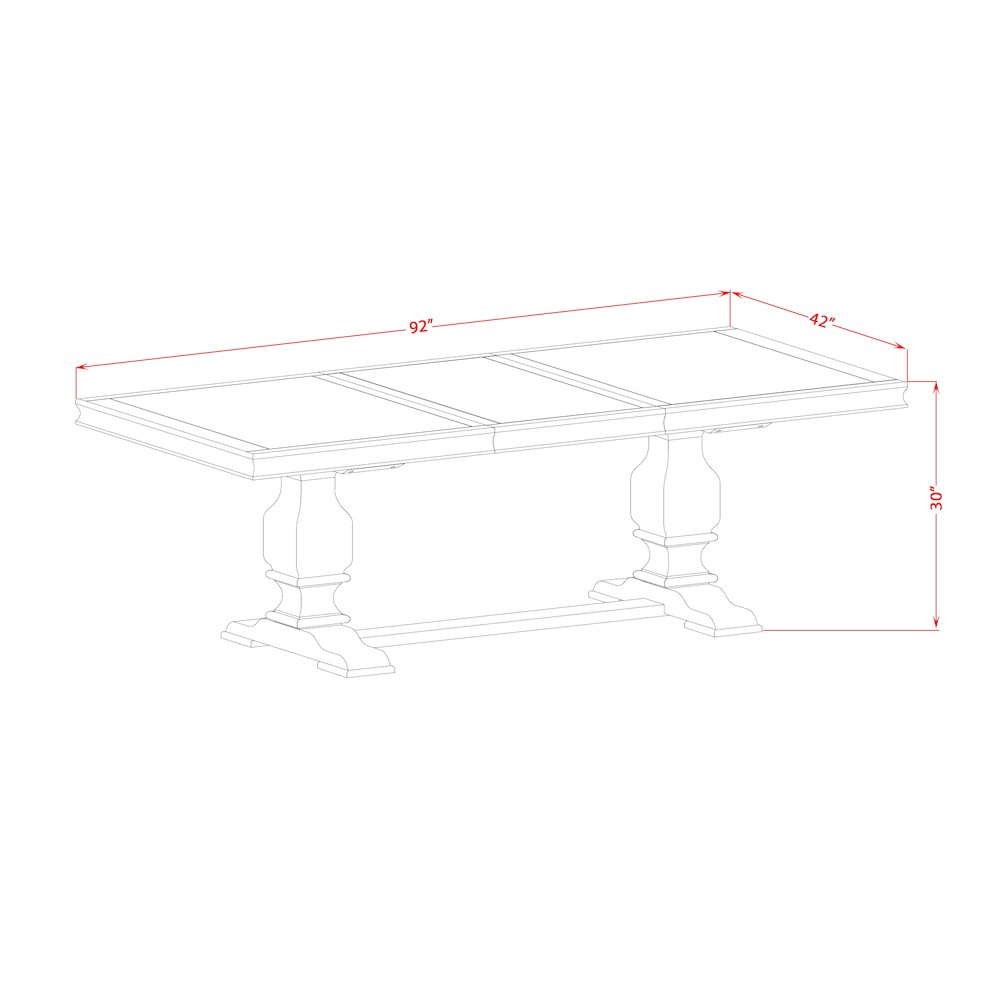 9 Pieces Dining Table Set a Rectangle Table and 8 Dining Chairs. Picture 6