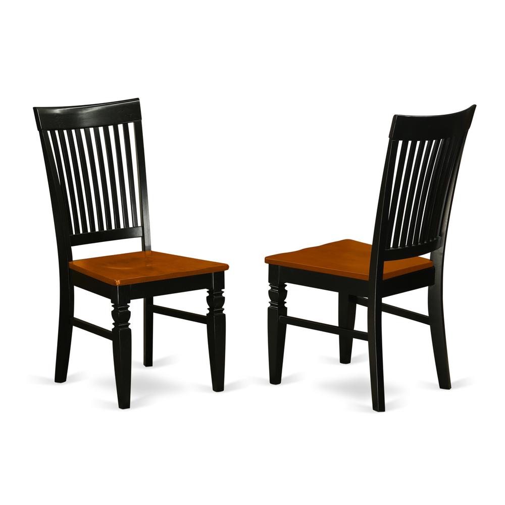 Dining Chair Black & Cherry, WEC-BCH-W. Picture 1