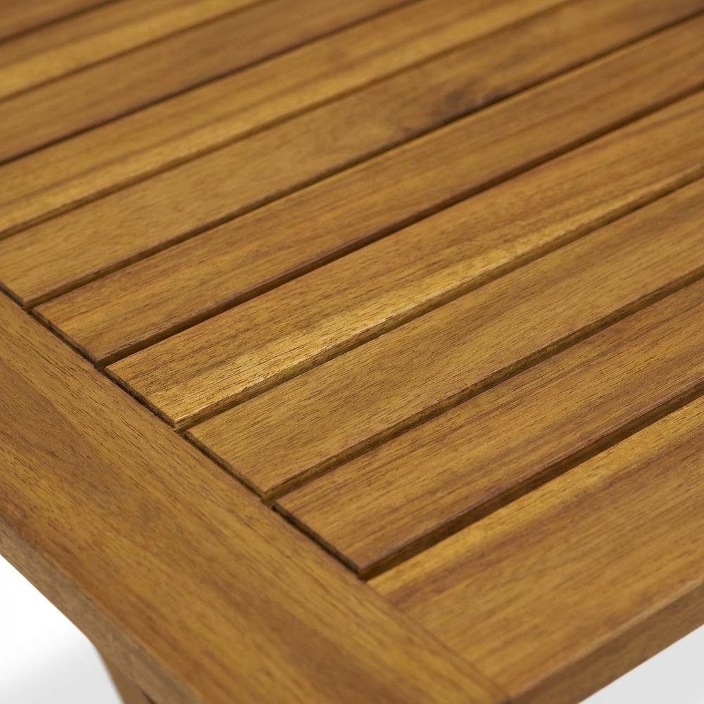 Oil-Finish 5-Piece Patio Table Set with Durable Wood Finish and 4 Chairs. Picture 4