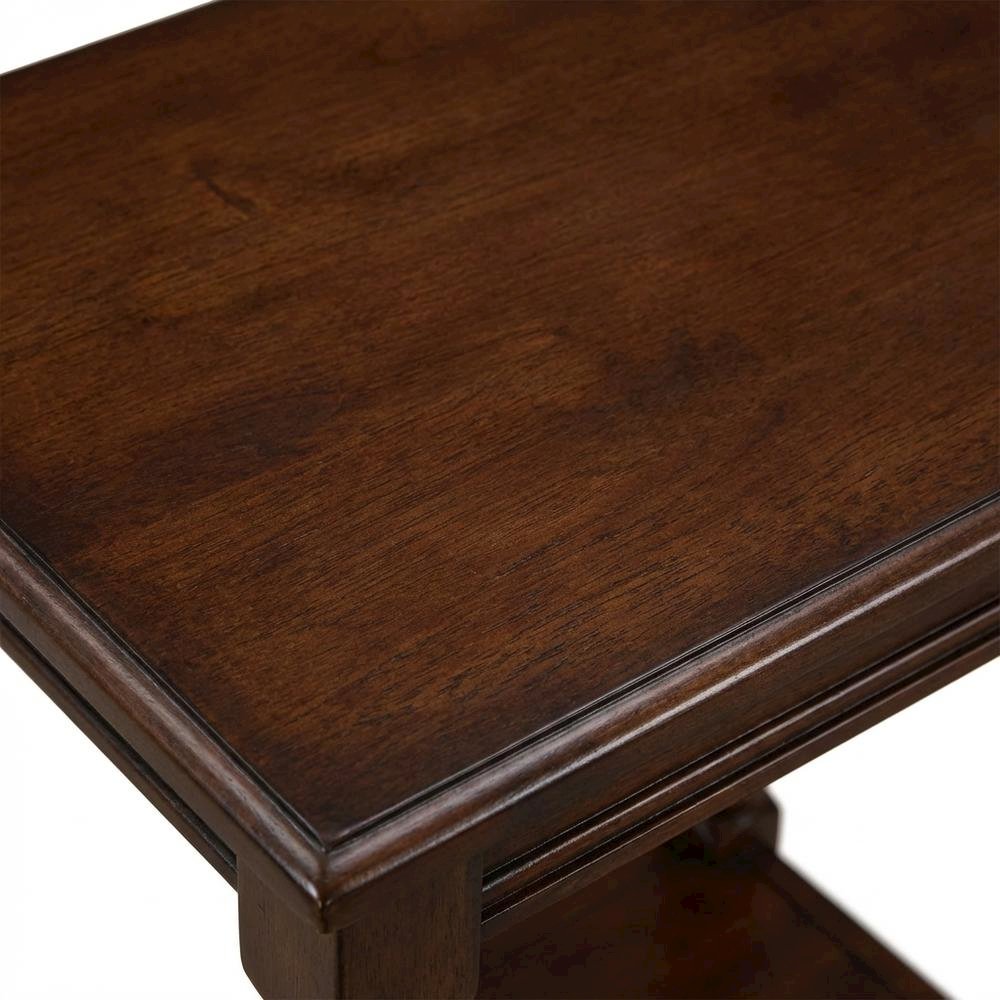 Mahogany, Storage Side Table, Open Shelf, Quality Build. Picture 6