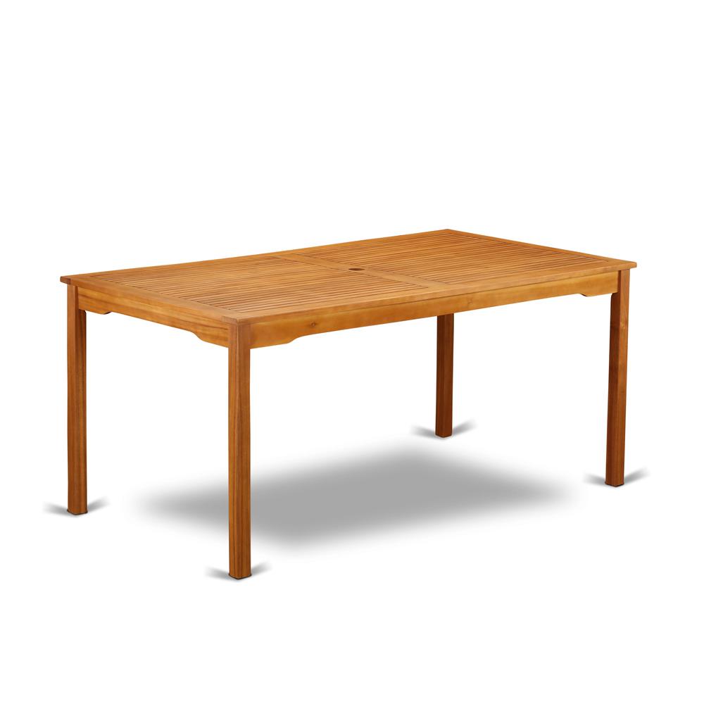 7 Piece Patio Dining Set Consist of a Rectangle Acacia Wood Table. Picture 2