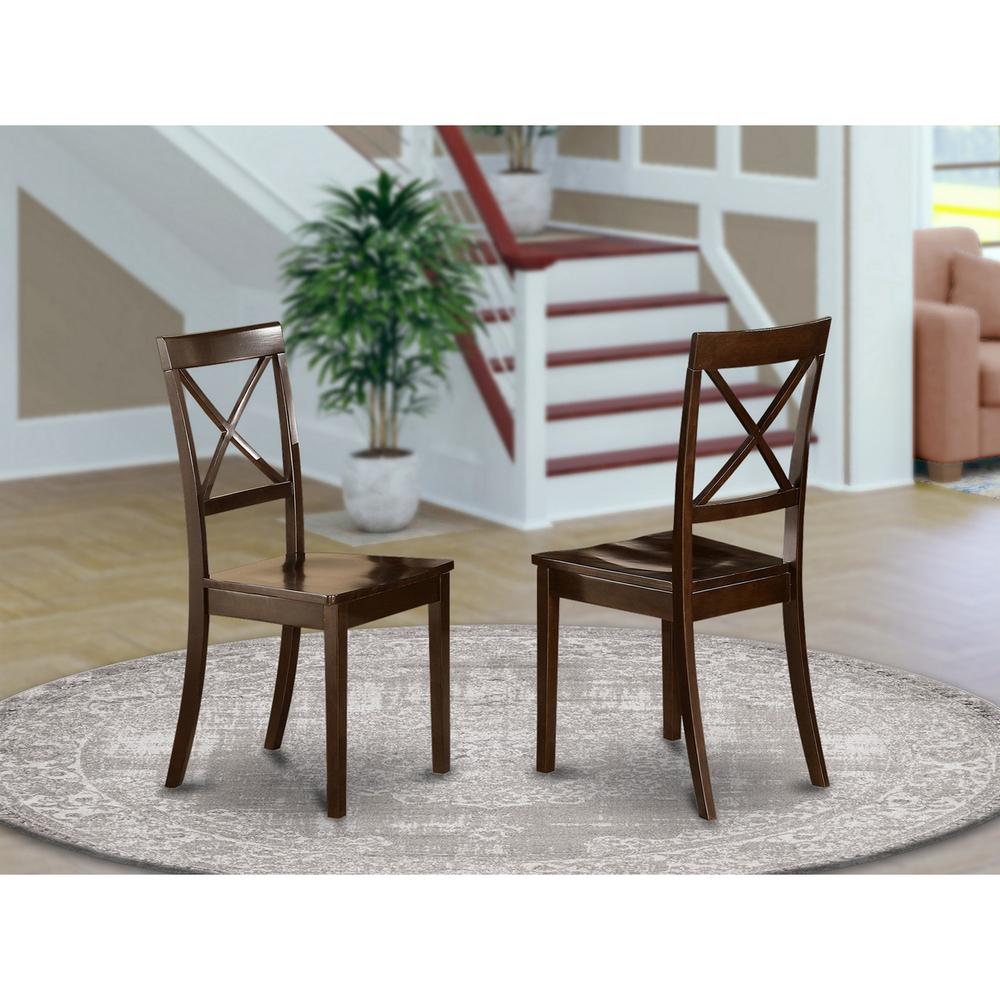 Boston  X-Back Kitchen  chair  with  Wood    Seat,  Set  of  2. Picture 2