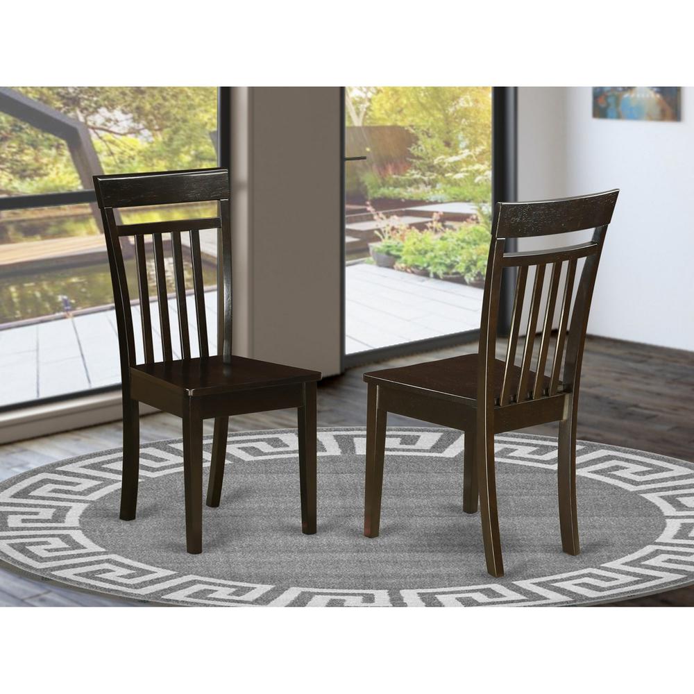 Capri  slat  back    kitche  dining  Chair  with  wood  Seat,  Set  of  2. Picture 2